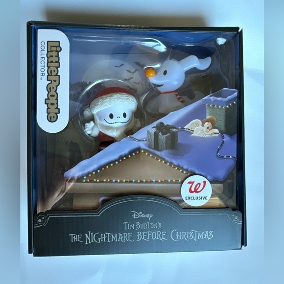 Disney Other - Nightmare Before Christmas Little People Santa Jack Skellington & Zero